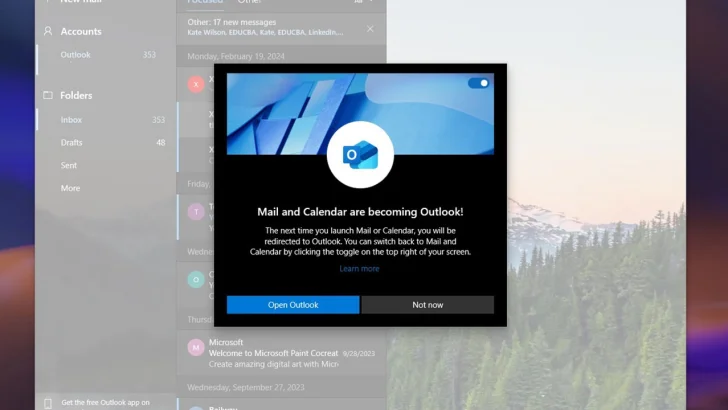 Microsoft tvingar användare att byta till Outlook