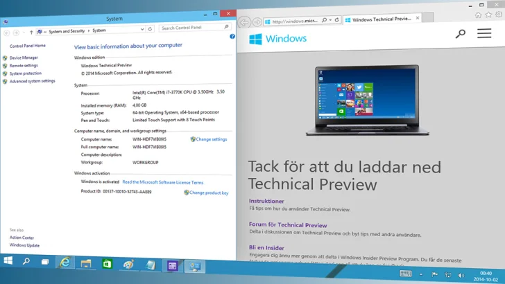Windows 10 i skärmdumpar och bilder