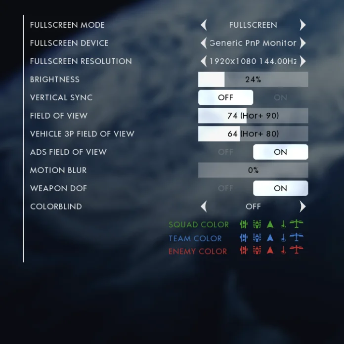 Battlefield 1 Basic Video Settings