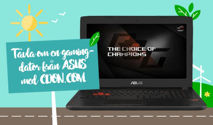 Medlem kammar hem bärbar Asus-speldator i tävling från CDON