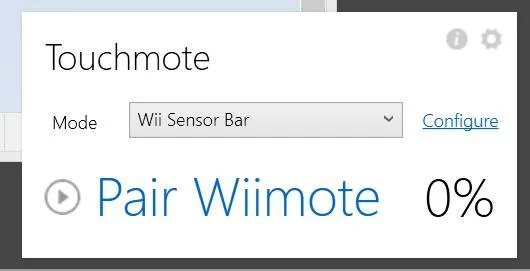 Miniprojekt - styra Windows 8 på HTPC med Wiimote som mus