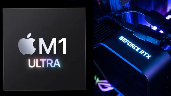 Apple M1 Ultra utpresterar inte Nvidia Geforce RTX 3090