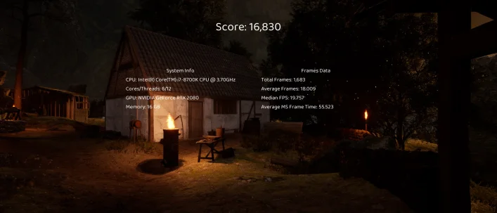 Visa ditt resultat i Unreal Engine 5-baserade stresstestet Ezbench