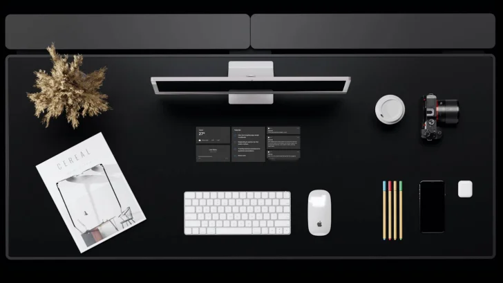 Skrivbordet Lumina Desk är försett med OLED-skärm