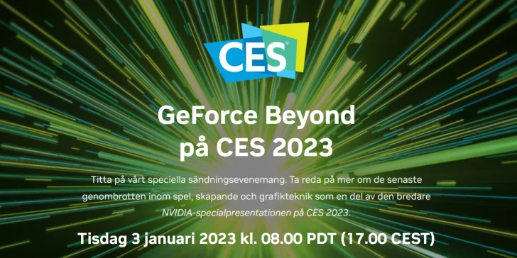 Nvidia håller hov den 3 januari 2023 – Geforce Beyond på CES 2023