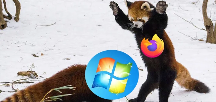 Firefox håller fast vid Windows 7