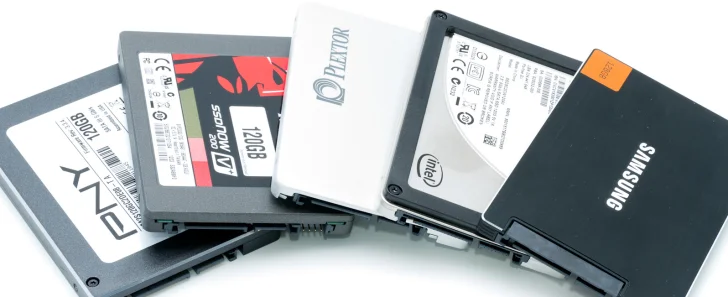 Sex SSD-enheter i 120 GB