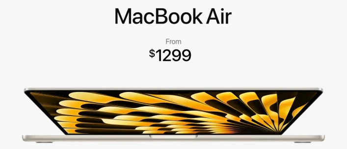 Apple avtäcker ny Macbook Air i 15-tumsformat