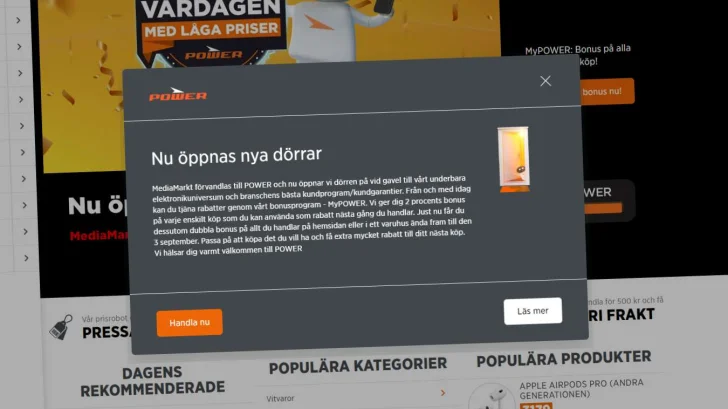 Mediamarkt.se är nu Power.se
