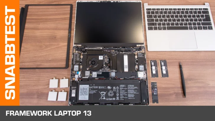 Snabbtest: Framework Laptop 13 – äntligen en bärbar dator som går att uppgradera
