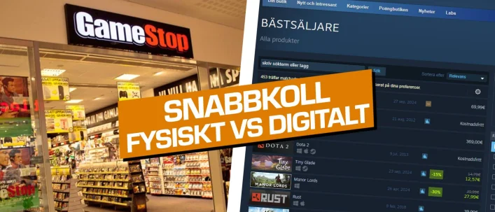 Snabbkoll: Köper du spel digitalt eller fysiskt?