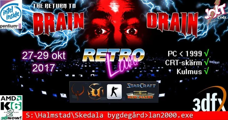 The Return to Brain Drain är Retro LAN i Halmstad 27–29 oktober