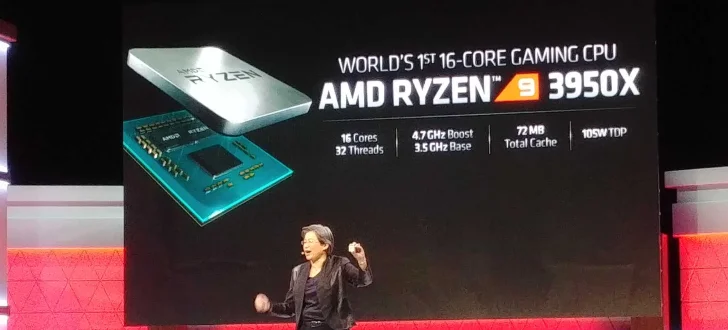 AMD Ryzen 9 3950X med 16 kärnor dyker upp i prestandatest