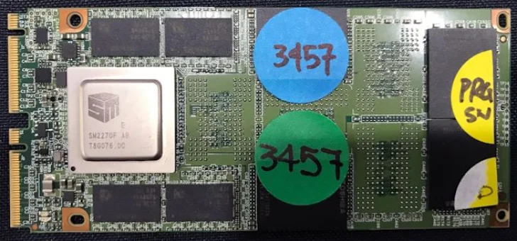 SSD-enhet med M.4-anslutning skymtas på Computex 2019