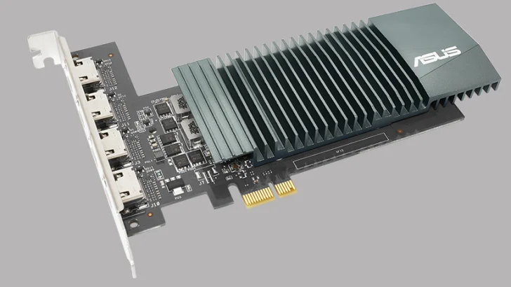 Asus omdanar uråldriga instegskortet Geforce GT 710 med fyra HDMI