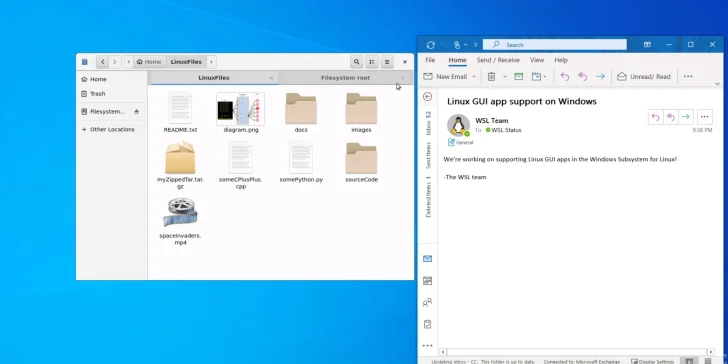 Microsoft visar grafiska Linux-applikationer på Windows 10