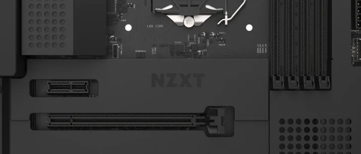 Moderkortet NZXT N7 Z490 förhandsvisas – heltäckande plåtar i svart och vitt