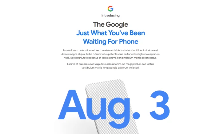 Googles mellanklasstelefon Pixel 4a avtäcks den 3 augusti