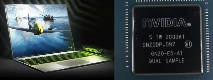 Geforce RTX 3070 för bärbara datorer dyker upp på bild