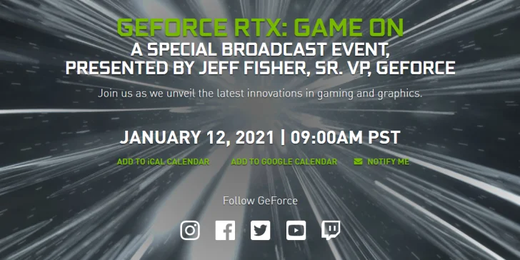 Nvidia direktsänder under CES 2021 – "Geforce RTX: Game On"