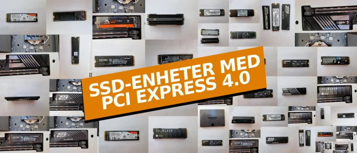 Sex PCI Express 4.0-baserade SSD-enheter