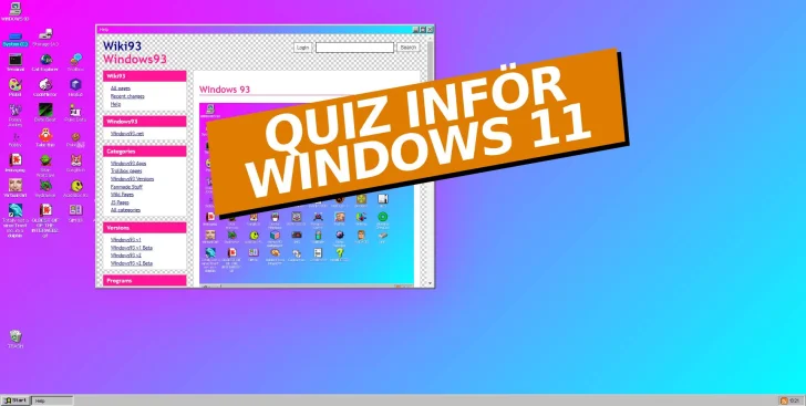 Quiz: Windows-kuriosa inför lanseringen av Windows 11